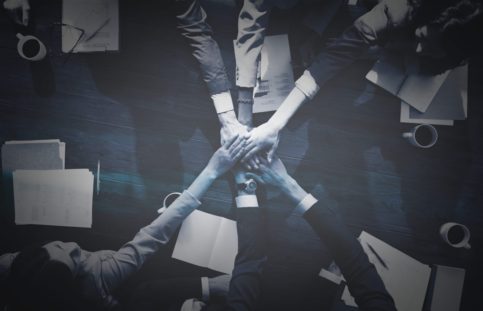 Team working on product planning